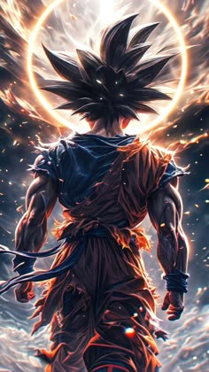 the character from dragon ball is depicted in this painting