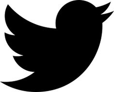 a black and white photo of a twitter logo