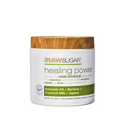 Raw Sugar Healing Power Hair Masque Avocado Oil + Banana + Coconut Milk + Agave - 12oz Coconut Oil Mask, Avocado Banana, Hair Masque, Raw Sugar, Banana Coconut, Olive Fruit, Healing Power, Nourishing Hair, Health Facts