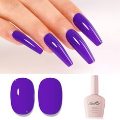 Imtiti Purple Gel Nail Polish, Dark Purple Gel Polish High Gloss Soak Off UV LED Nail Gel Polish Autumn Winter Gel Polish Nail Art Manicure Salon Design Gel Nail Kit 10ML9.59 #Beauty