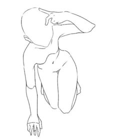 a drawing of a person doing the splits