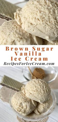 two scoops of brown sugar vanilla ice cream