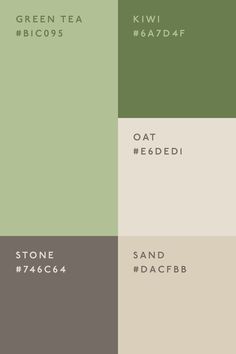 the color scheme for green tea