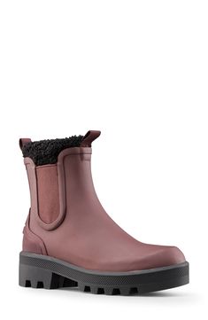 A temperature rating of -14ºF prepares this easy-on, waterproof boot for harsh conditions while faux-shearling lining adds warmth and cozy feels. Waterproof: protects against rain, puddles and slush to keep feet dry in wet conditions 1 3/4" heel; 1" platform 6" shaft Removable insole Temperature rated to -14°F/-10°C Rubber upper/textile faux-shearling lining/rubber sole Imported Winter Boots Women Waterproof, Waterproof Winter Boots, Winter Boots Women, Waterproof Boots, Boot Shoes Women, Winter Boot, Mid Calf, Nordstrom Rack, Knee High