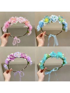 1pc Popular European And American Bridal Accessory Bride's Hair Accessories Flower Wreath Headband Beach Travel Imitation Flower Hairband Cute Tiaras Multicolor Boho   Polyresin     Wedding & Event, size features are:Bust: ,Length: ,Sleeve Length: Flower Hairband, Hair Accessories Flower, Birthday Accessories, Bridal Headwear, Bridal Accessory, Romantic Boho, Bride Hair Accessories, Bride Accessories, Flower Hair Accessories