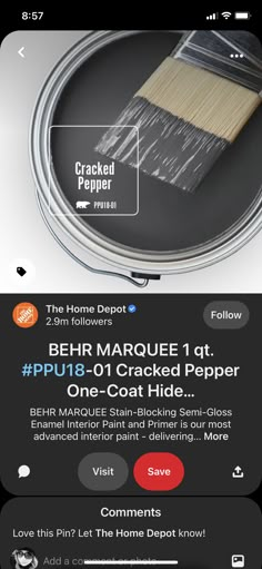 Peppercorn Behr Paint, Dark Grey Paint, Dark Paint Colors, Dark Home Decor, Kitchen Paint Colors, Grey Paint, Paint Color Palettes