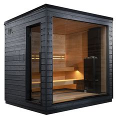 Sauna Life SaunaLife 5-Person Pre-Assembled Outdoor Sauna | Model G6 SL-MODELG6-R Traditional Sauna Topture Sauna Cabin, Modern Saunas, Sauna Lights, Electric Sauna Heater, Home Sauna, Sauna Heater, Traditional Saunas, Barrel Sauna, Sauna Design