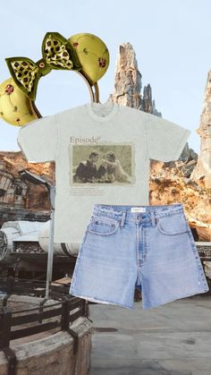 a pair of shorts, t - shirt and headbands are displayed in front of an image