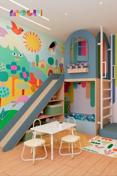 www.mooui.com.br Small Playroom Design, Organizing Playroom, Sensory Kids Room, Small Kids Playroom, Playroom Organizing, Playrooms Ideas, Playroom Decorations, Bright Playroom, Small Kids Playrooms