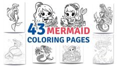 the mermaid coloring pages are available for kids to color and learn how to draw them