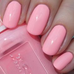 Cute Pink Nails Short, Peach Pink Nails, Pink Nails Short, Cotton Candy Nails, Cute Pink Nails, Dnd Gel Polish, Fun Nail Colors, Thick Layers, Peach Nails