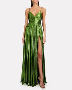 Side Zip Closure. Fitted Green Dress With Side Zipper, Stretch Evening Dress With Zipper Closure, Phi Mu, Senior Prom, Gala Dresses, Italy Wedding, Green And Gold, Prom Dress, Side Zip