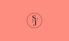 LETTER S AND J FLOWER LOGO WITH CIRCLE FRAME FOR LOGO DESIGN OR ILLUSTRATION USE Logo With S, Logo With Circle, Sj Logo, Logo Minimal, Inspiration Logo, Wedding Logo, Flower Logo