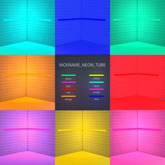 four different colored cubes are shown in the same color scheme