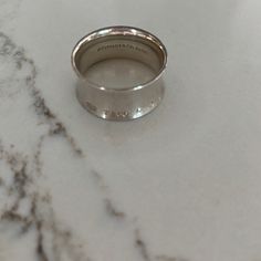 *Additional Photos Upon Request* Like New Sterling Silver Mens Tiffany Rings, Wide Ring, Wide Rings, Ring Color, Mens Accessories Jewelry, Tiffany & Co., Size 12, Mens Accessories, Like New