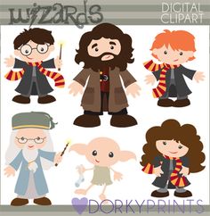 harry potters clipart for digital paper crafts and other things to make it look like they