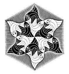 an image of some fish in the middle of a star shaped design on a white background