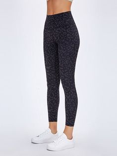 From streetwear to activewear and everything in between, leopard is one print worth investing in. This modern take on a classic pattern will keep you in style season after season. These leggings feature our high rise waistband and sweat-wicking technology. 80% Nylon, 20% Spandex High rise waistband 26" inseam Seamless Moisture wicking Black leopard print Wash cold, hang dry SIZE US WAIST HIP INCH CM INCH CM S 2 24-25 60-65 33-34 83-88 M 4 26-27 65-70 35-37 88-93 L 6 28-29 70-75 38-40 93-98 XL 8 30-31 75-80 41-42 98-103 2XL 10 32-33 80-85 43-44 103-108 3XL 12 34-35 85-90 44-45 108-113 Chic Activewear, Squat Proof Leggings, Black Workout Leggings, Gym Clothes Women, Performance Leggings, Print Leggings, High Rise Leggings, Yoga Women, Yoga Leggings