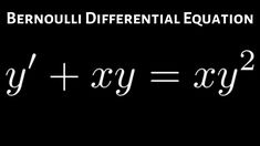 the formula for bernouli is shown in white letters on a black background with an equal