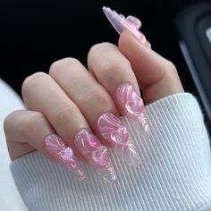 🍁 Material: I only work with high-quality materials to create sturdy, long-lasting luxury press-on nails that you can trust. My nails will last for: 1. 1-2 days using adhesive tabs (provided with the nail set) 2. 3-4 weeks using nail glue. You can reuse all of the nails multiple times if you take care of them. Follow the instructions provided with the nail set. 🍁 Size: XS: 14, 10, 11, 10, 8 mm S: 15, 11, 12, 11, 9 mm M: 16, 12, 13, 12, 9 mm L: 17, 13, 14, 13, 10 mm If you would like a custom size, please fill out the personalization section under the product options. I'm happy to help you measure your nail size if you're unsure. 🍁 Each Nail Set Includes: * 10 nails of your size * 24 adhesive tabs * 1 nail file * 1 nail glue * 1 cuticle stick * 1 alcohol wipe 🍁 Processing Time: Every na Grunge Pink Nails, Jelly Heart Nails, 3d Heart Nails, Pink 3d Nails, Fairy Core Nails, Grad Nails, Heart Theme, Aurora Nails