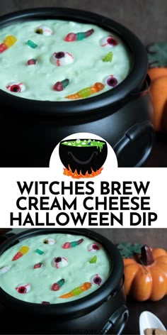 witches brew cream cheese halloween dip