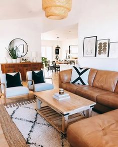 a living room filled with furniture and decor