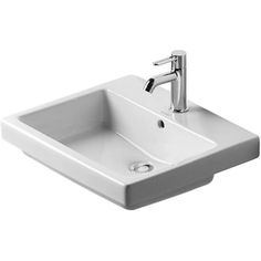 03155500001 DURAVIT DURAVIT VERO VANITY BASIN 55 CMWHITE WITH OF WITH TP 1 TH WG WHITE ALPIN Vanity Bathroom Sink, Drop In Sink, Vanity Basin, Vanity Bathroom, White Sink, Single Hole Faucet, Excellent Customer Service, Bathroom Sink Vanity, Ceramic Base