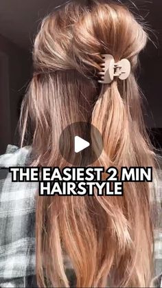 Long Thick Hair Hairstyles, Easy Half Up Half Down Hairstyles, Easy Half Up Half Down Hair, Style Long Straight Hair, Quick Hairstyles For Long Hair, Easy Hairstyles Step By Step, Fast Easy Hairstyles, Easy Hair Tutorials, Hi Friend