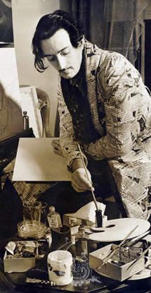 an old photo of a woman painting