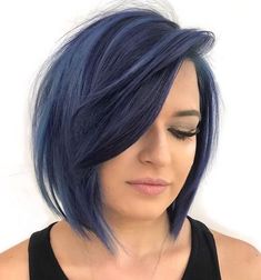 31 Blue Looks to Brighten Your Day - Color - Modern Salon Perfect Blonde Hair, Haircut Styles For Women, Short Haircut Styles, Bob Haircuts For Women, Haircut And Color, Hair Pictures, Hairstyles Haircuts, Bobs Haircuts