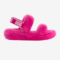 Slide Into Summer With These Ugg Oh Yeah Slides. Made With 10mm Sheepskin Upper, Lining, And Insole These Slides Also Have An Elastic Strap Which Includes An Woven Label With Ugg Graphic. Molded Rubber Outsole. Sheepskin-Wrapped Midsole. New With Box Colorful Midi Dress, Fluff Yeah Slide, Fur Sandals, Slides For Women, Sheepskin Slippers, Oh Yeah, Woven Label, Classic Boots, Woven Labels