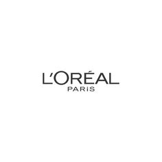 the l'oreal paris logo is shown in black and white on a white background