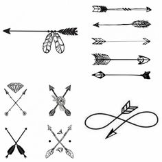 an arrow and other arrows are drawn in black ink