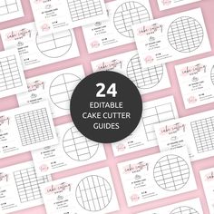 "Editable Cake Cutting Guides Templates. Add your own text, pick your own color scheme, change fonts, add your logo etc This Cake Cutting Guide Template includes guides for 4\", 5\". 6\", 7\", 8\", 9\", 10\", 12\" & 14\" round and square cakes and 9\"x13\", 12\"x18\" & 14\"x22\" sheet cakes. Each guide comes on a separate page so you can print the guides individually and add to your cake boxes as needed. Edit your item online at Corjl.com right after purchasing. No need to download any s Wedding Cake Serving Chart, Cake Serving Chart, Salon Gift Card, Cake Squares, Wedding Cake Servings, Baking Decorating, Cake Serving, Square Cake, Dress Pictures