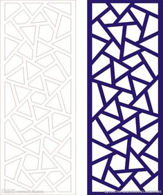 two different patterns, one is white and the other is blue with an intricate design on it