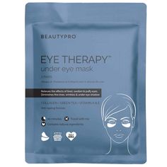 Relieve tired, swollen, puffy eyes - soothing & with collagen The BeautyPro Eye Therapy Under Eye Mask contains 3 pairs and is packed full of natural ingredients to relieve the effects of tired, swollen and puffy eyes. It diminishes fine lines, wrinkles and under eye shadow to leave skin feeling refreshed and full. The patches are enriched with anti-ageing collagen, Green Tea Extract, Aloe Vera and Vitamins A & E which all work together to moisturise and rejuvenate the skin. The natural ingredients in the patches will leave your eyes feeling instantly relaxed and cool after use. The Aloe Vera combined with Vitamin A & E soothes inflammation and promotes natural moisturising in the skin to prevent the under eye skin from drying out and feeling sensitive. The Eye Therapy Mask can be used alo Under Eye Shadow, Eye Therapy, Hair Tie Accessories, Under Eye Mask, Facial Wipes, Natural Bar Soap, Cotton Buds, Skin Care Mask, Anti Ageing