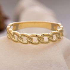 ★14K Solid Gold Chain Ring, 925 Sterling Silver Oval Chain Ring, Curb Chain Ring, Daily Chain Ring, Mother's Day Gift, Valentine's Day Gift★ ★ IMPORTANT SHIPPING & PRODUCTION DETAILS!! ★ RINGS: All rings are made to order at the selected size requested during checkout. I do not use a formula to determine ring sizing for wide bands (Unless noted within the listing) so if you select a size 6 and purchase 8-10 rings each ring will rest at the US ring size 6. All rings made at US ring sizes though y Classic Rings With Adjustable Chain, Classic Chain Ring With Oval Link For Gift, Classic Chain Ring With Curb Chain As Gift, Classic Chain Link Ring Perfect For Gift, Classic Chain Link Ring For Gift, Classic Chain Link Ring As Gift, Classic Chain Link Chain Ring As Gift, Curb Chain Ring As A Gift, Gold Chain Ring