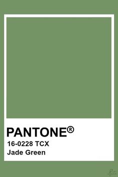 pantone's jade green paint is shown in the color chart for this painting