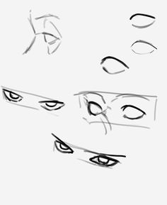 some different types of eyes drawn on paper