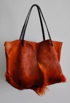 Orange Bag Outfit, Michael Verheyden, Sac Diy, Cowhide Bag, Vintage Black Glamour, Stylish Purse, Fur Bag, Leather Bags Handmade