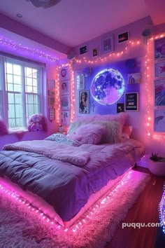 Baddie Bedroom, Neon Bedroom, Luxury Room Bedroom, Neon Room, Chill Room, Luxury Room, New Room Ideas, Room Redesign, Cute Bedroom