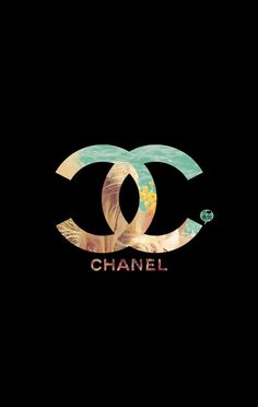 the logo for chanel is shown on a black background