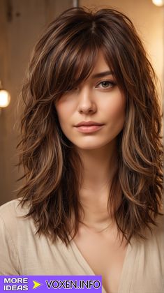 23 Discover the Best Long Shag Haircuts for Every Hair Type Trendy Layered Hairstyles Long, Fine Long Layered Hair, Medium Length Haircut For Full Face, Medium Choppy Layered Hairstyles, Medium Hair Styles Fine Hair, Shag Hair With Highlights, Modified Shag Haircut For Women, Textured Haircut Long, Layered Long Shag