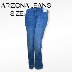 Arizona Size: 18.5 Color: Liberty Blue Wash Care: 82% Cotton 12% Recycled Polyester 3% Spandex Machine Wash Cold With Like Colors/ Use Only Non-Chlorine Bleach If Needed/ Tumble Dry Low/ Steam Iron As Needed All Measurements Are Taken Lying Flat And Are Approximate: Waist 17.5 Frotn Rise: 10.5 Hip: 19.5 Thigh: 11.5 Length: 38 Knee: 8.5 Inseam: 28.5 Leg Opening: 7.5 Liberty Blue, Khaki Jeans, Girlfriend Jeans, Embellished Jeans, Steam Iron, Black Denim Jeans, Arizona Jeans, Size 12 Jeans, Boys Jeans