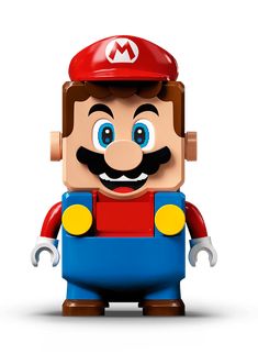 an image of a nintendo character with blue eyes and a red cap on his head