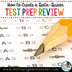 a pencil on top of a test paper with the title how to create a data driven test