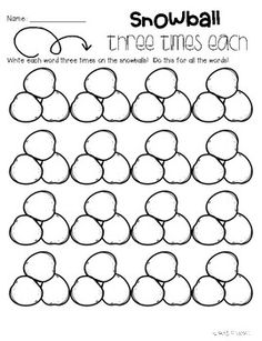 the snowball worksheet is filled with different shapes and numbers to help students learn how