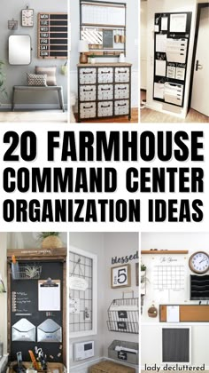 20 Farmhouse Command Center Organization Ideas Command Center Ideas Wall Spaces, Farmhouse Command Center, Kitchen Command Center Wall, Command Center Design, Kitchen Desk Organization, Family Command Center Wall, Break Room Decor, Command Center Ideas, Family Organization Wall