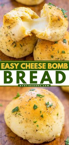 Easy Cheese Bomb Bread, game day, tailgate food, homegating recipes, crowd pleasing appetizer recipes, football Bread Soft, Biscuit Dough, Easy Cheese, String Cheese, Easy Cheesy, Monkey Bread, Crumpets, Cheese Bread, Garlic Butter