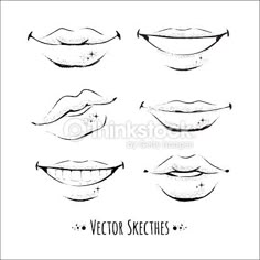 hand drawn lips with different shapes and sizes